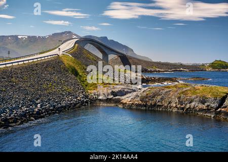 The famous Atlantic Ocean Road, Atlanterhavsveien, Norway Stock Photo