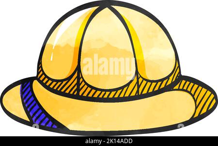 Safari sun hat icon cartoon style Royalty Free Vector Image