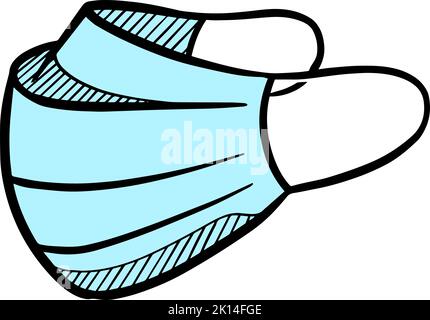 Color hand drawn face mask Stock Vector