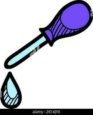 Color eyedropper icon hand drawn Stock Vector