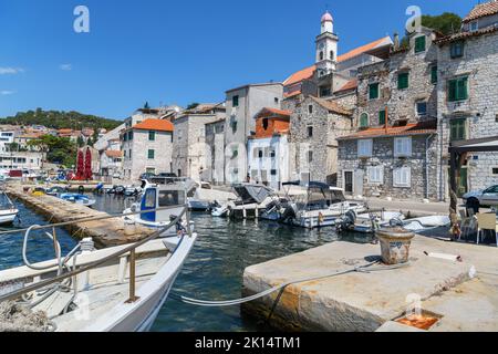 Seafront in in the historic city of Sibenik, Croatia Stock Photo