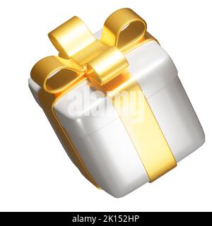 Realistic 3D Gift Box Cutout Stock Photo