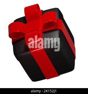 Realistic 3D Gift Box Cutout Stock Photo