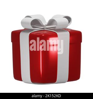 Realistic 3D Gift Box Cutout. Stock Photo