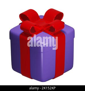 Realistic 3D Gift Box Cutout Stock Photo