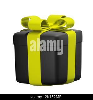 Realistic 3D Gift Box Cutout. Stock Photo