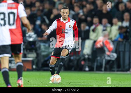 ROTTERDAM, NETHERLANDS - SEPTEMBER 15: Cole Bassett of Feyenoord during the UEFA Europa League match between Feyenoord and SK Sturm Graz at de Kuip on September 15, 2022 in Rotterdam, Netherlands (Photo by Peter Lous/Orange Pictures) Stock Photo