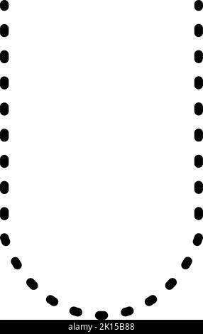 Tracing Alphabet letter U prewriting dotted line element for ...