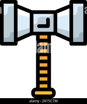 Isolated colored hammer videogame icon Flat design Vector Stock Vector