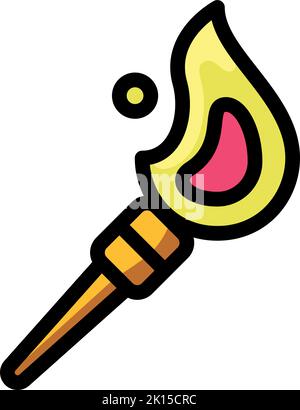 Isolated colored torch videogame icon Flat design Vector Stock Vector