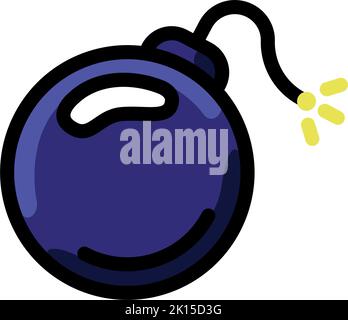 Isolated colored bomb videogame icon Flat design Vector Stock Vector