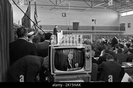 John F. Kennedy photographed in Tampa Florida on November 18, 1963. This was four days before his assassination in Dallas. Stock Photo