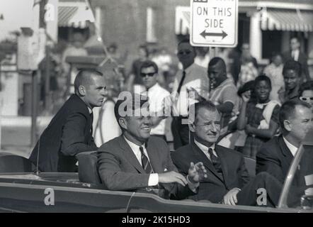 John F. Kennedy photographed in Tampa Florida on November 18, 1963. This was four days before his assassination in Dallas. Stock Photo