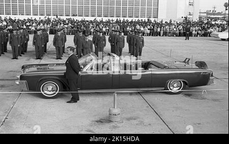 John F. Kennedy photographed on Macdill Air force Base in Tampa, Florida on November 18, 1963. This was four days before his assassination in Dallas. Stock Photo