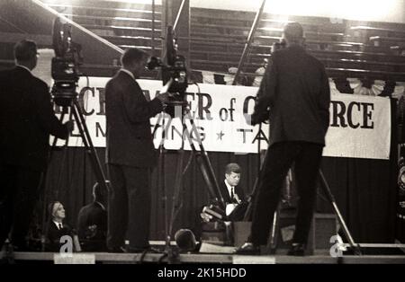 John F. Kennedy photographed in Tampa Florida on November 18, 1963. This was four days before his assassination in Dallas. Stock Photo