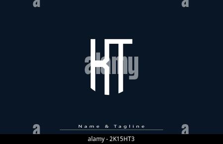 Alphabet letters Initials Monogram logo KT , TK Stock Vector