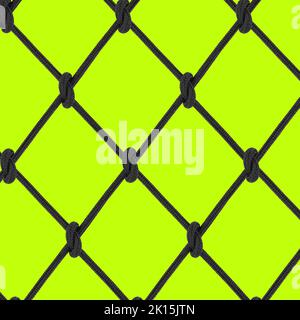 mesh of black braided rope on a green background isolated Stock Photo