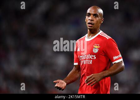 Turin, Italy. 14 September 2022. Joao Mario of SL Benfica looks on during the UEFA Champions League football match between Juventus FC and SL Benfica. Credit: Nicolò Campo/Alamy Live News Stock Photo