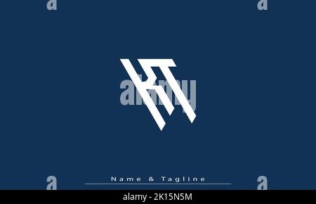 Alphabet letters Initials Monogram logo KT , TK Stock Vector