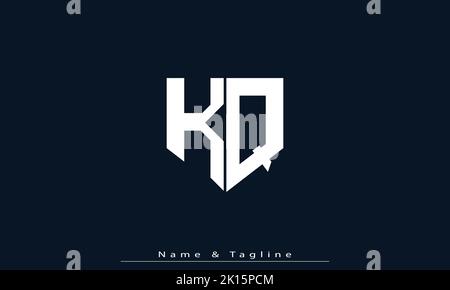 Alphabet letters Initials Monogram logo KQ , QK Stock Vector