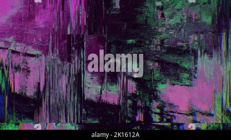 Glitch background overlay, distorted noise, interference imitation,. Stock Photo