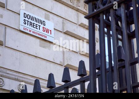 Downing Street sign Stock Photo