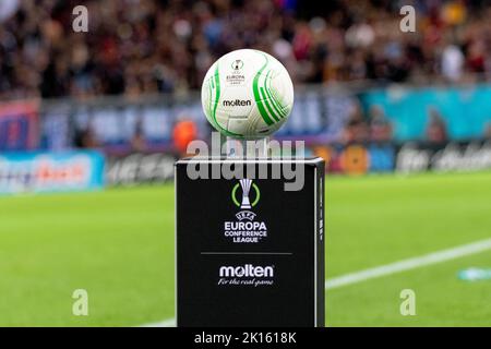Bucharest, Romania. 16th Sep, 2022. September 16, 2022: The official ball of the UEFA Europa Conference League group B match between FCSB Bucharest and RSC Anderlecht at National Arena Stadium in Bucharest, Romania ROU. Catalin Soare/Cronos Credit: Cronos/Alamy Live News Stock Photo
