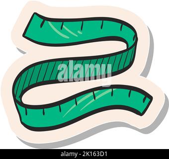 Hand drawn Measuring tape vector illustration Stock Vector Image & Art ...