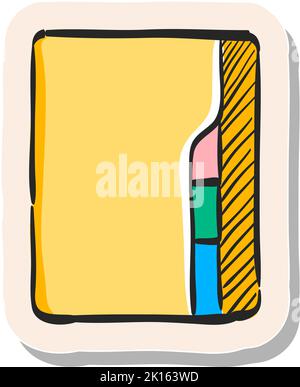 Hand drawn Folder icon in gold foil texture vector illustration Stock ...