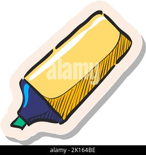 Hand drawn High light pen vector illustration Stock Vector Image & Art ...