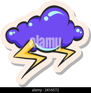 Hand drawn Weather overcast storm vector illustration Stock Vector ...