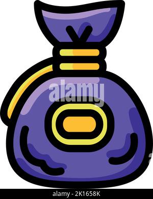 Isolated colored magic pouch videogame icon Flat design Vector Stock Vector