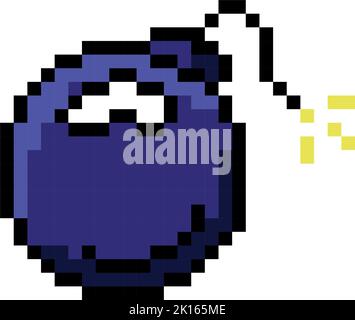 Isolated colored bomb videogame icon Pixelated style Vector Stock Vector