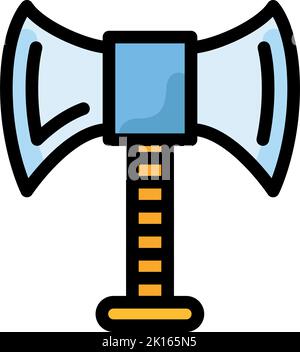 Isolated colored axe videogame icon Flat design Vector Stock Vector