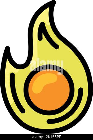 Isolated colored fire videogame icon Flat design Vector Stock Vector