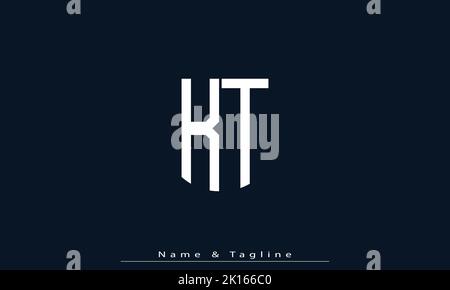 Alphabet letters Initials Monogram logo KT , TK Stock Vector