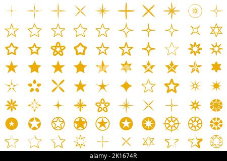 Star icon set. Modern simple stars collection. Vector illustration Stock Vector