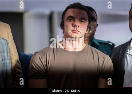 Dhaka, Bangladesh. 15th Sep, 2022. Sohail Khan seen at the venue of the Being Human outlet. The Bollywood star arrived at the venue of the Being Human outlet, a fashion brand of Salman Khan's charitable trust, the occasion of its inauguration. Salman Khan had earlier announced the opening of this outlet on the Facebook page “Being Human Bangladesh”. (Photo by Sazzad Hossain/SOPA Images/Sipa USA) Credit: Sipa USA/Alamy Live News Stock Photo