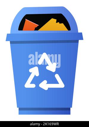 Recyclable waste - modern flat design style single isolated object Stock Vector