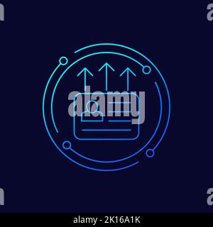 export personal data line vector icon Stock Vector