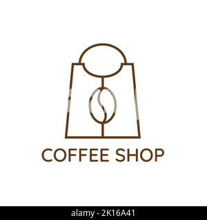 Illustration vector design of coffee shop logo Stock Vector