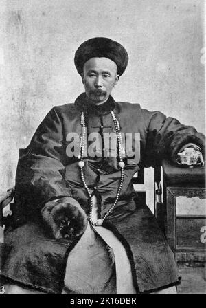 Portrait of Li Hongzhang (1823 - 1901) , Chinese politician, general and diplomat of the late Qing dynasty Stock Photo