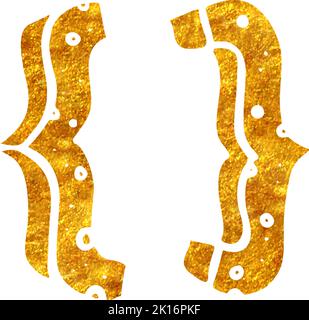 Hand drawn mathematics symbol braces vector illustration Stock Vector ...