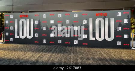 Hollywood, USA. 15th Sep, 2022. HOLLYWOOD, LOS ANGELES, CALIFORNIA, USA - SEPTEMBER 15: A general view of atmosphere at the Los Angeles Premiere Of Netflix's 'Lou' held at the Netflix Tudum Theater on September 15, 2022 in Hollywood, Los Angeles, California, USA. (Photo by Xavier Collin/Image Press Agency) Credit: Image Press Agency/Alamy Live News Stock Photo