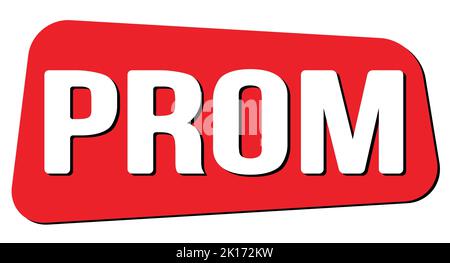 PROM text written on red-black round stamp sign Stock Photo - Alamy