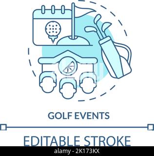 Golf events turquoise concept icon Stock Vector