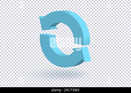 Arrow circle round blue color. Business infographic presentation diagram for presentation, design data finance, report. Section compare service. Up an Stock Vector