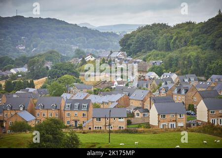 Buxton, new build housing stock on Carr Road in the town Stock Photo