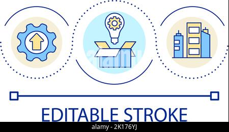 Innovation for urban development loop concept icon Stock Vector