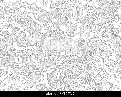 Topographic map background. Topo lines pattern, abstract relief and elevation map seamless texture Stock Vector